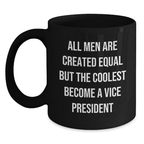 Vice President Keepsake Ceramic Black Coffee Mug for Him Birthday Gift - Main