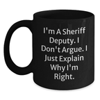 Birthday Gift Sheriff Deputy Keepsake Ceramic Mug for Her – 11oz - Main