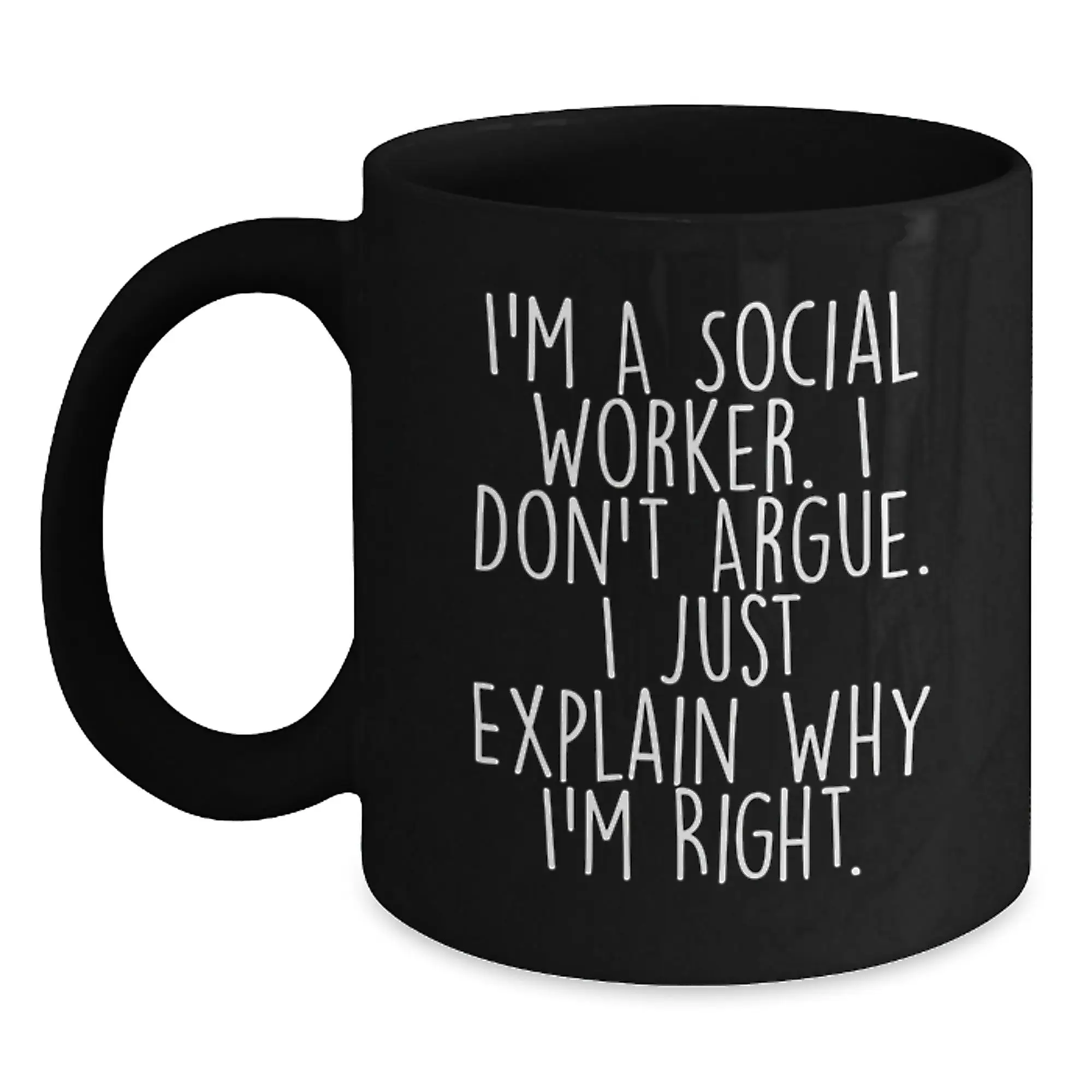Social Worker Keepsake Black Coffee Mug Birthday Gift for Him - Main