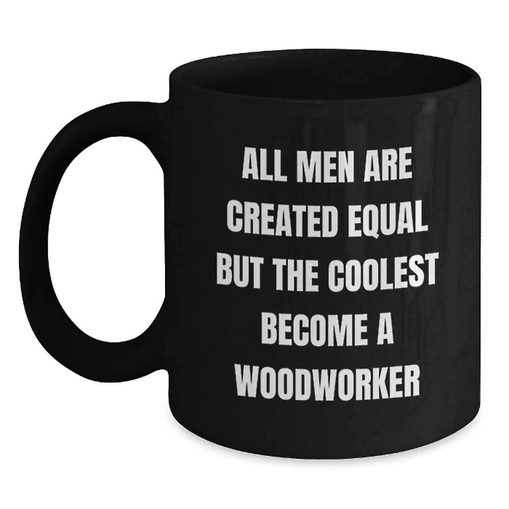 Woodworker Keepsake Mug for Him Ceramic 11oz Black Graduation Gift - Main