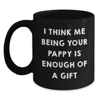 Pappy Keepsake Ceramic Black Coffee Mug for Him Birthday Gift - Main