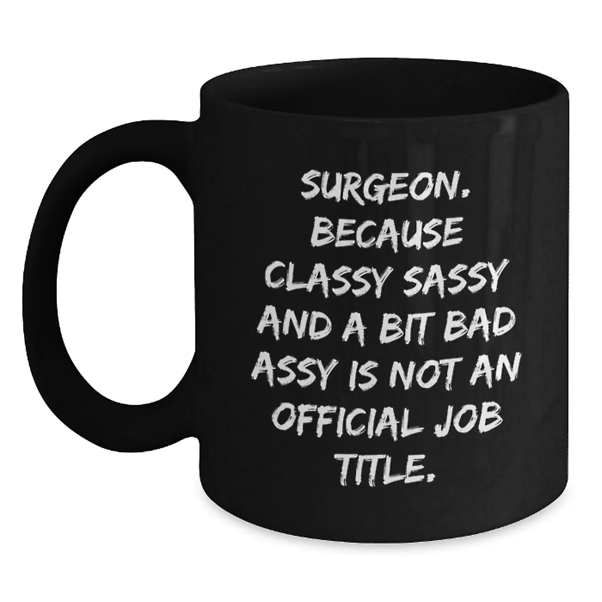Funny Gifts for Surgeons, Unique Black Coffee Mugs from Friends to Family, Christmas Unique Gifts for Men, Women, and Coworkers