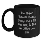 Birthday Gift for Her Tool Maker Black Coffee Mug Elegant Present - Main