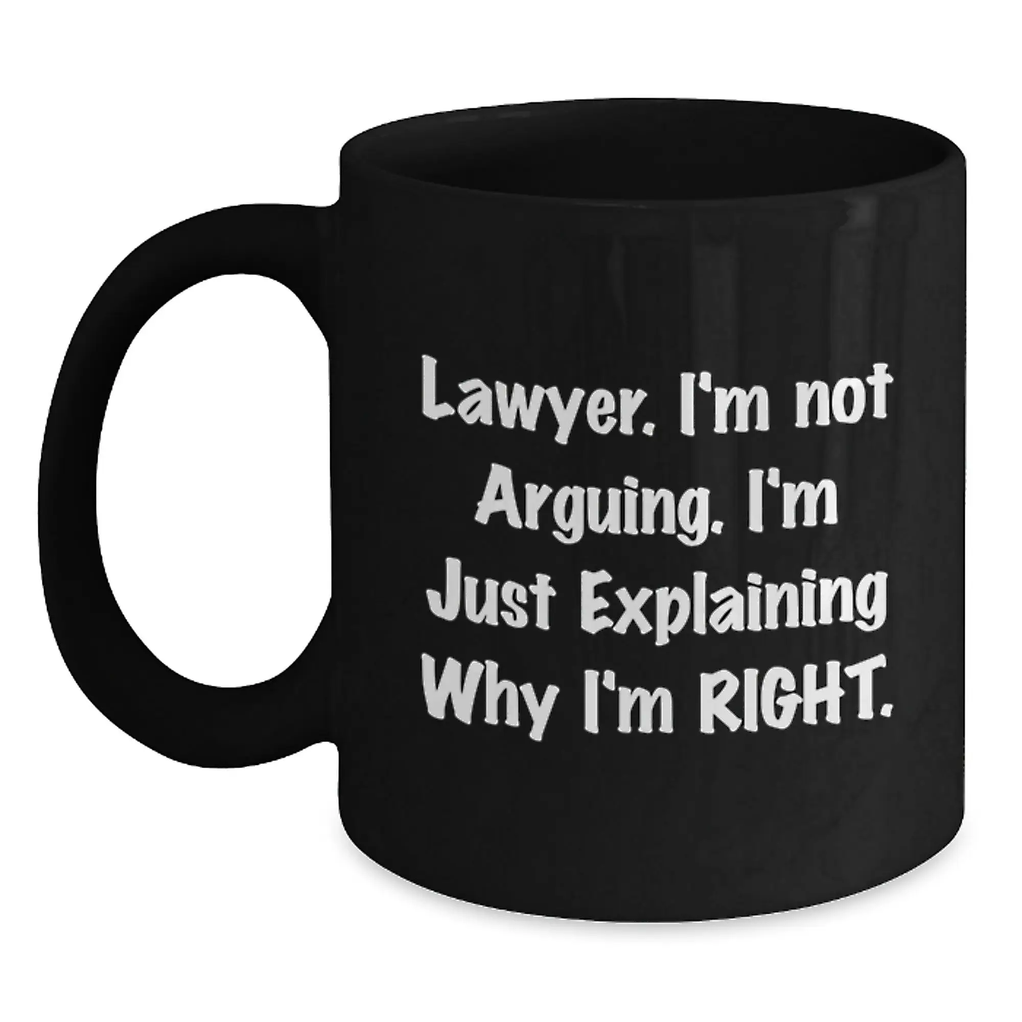 Lawyer Keepsake Black Ceramic Coffee Mug for Him Birthday Gift 11oz - Main