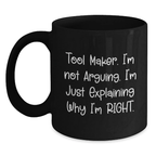 Tool Maker Keepsake Black Coffee Mug for Him 11oz Birthday Gift - Main
