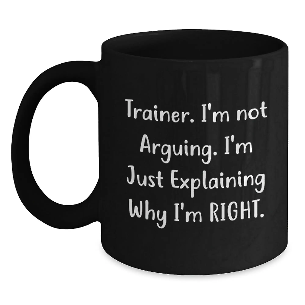 Trainer Keepsake Black Coffee Mug for Him Birthday Gift - Main