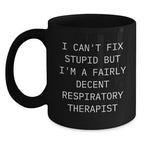 Funny Respiratory Therapist Gifts for Men, Unique Black Coffee Mugs with Inspirational Quote, Gifts from Friends to Coworkers, Perfect for Christmas Unique Gifts