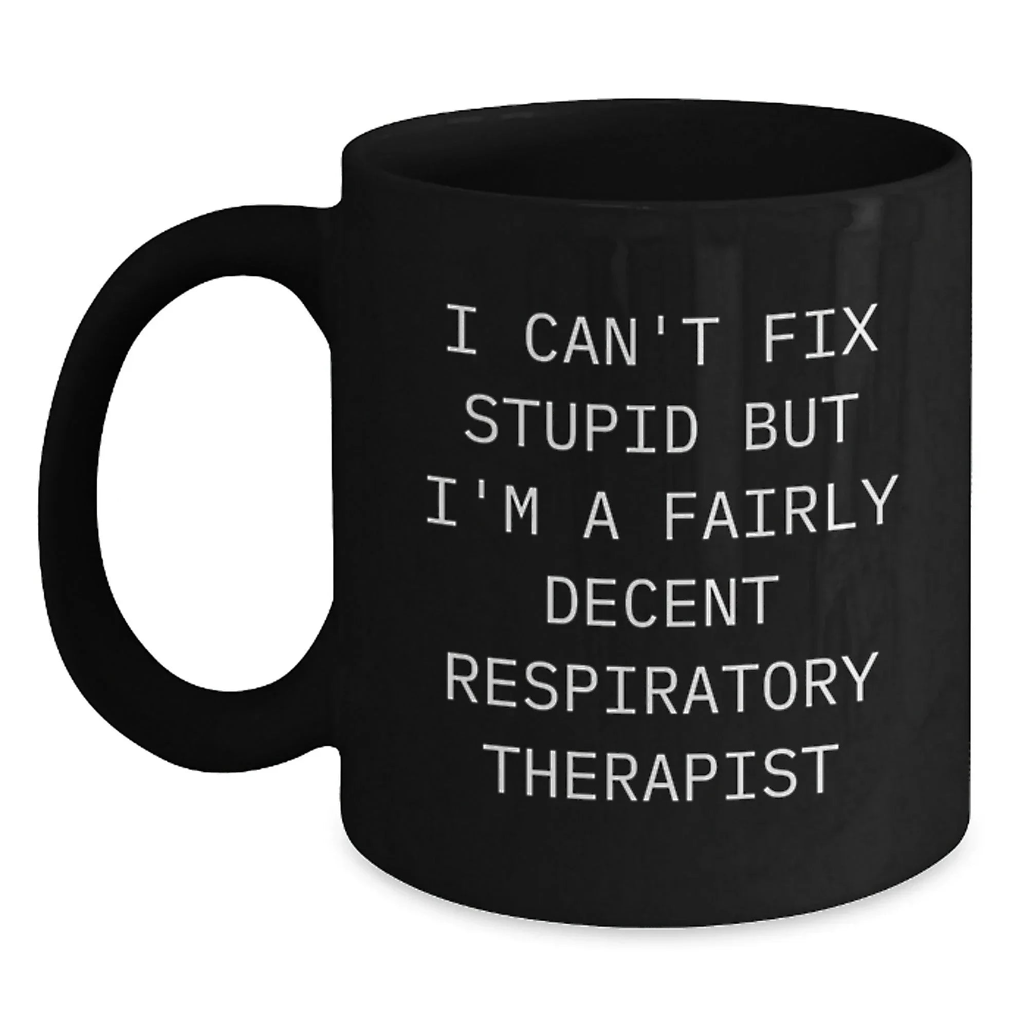 Funny Respiratory Therapist Gifts for Men, Unique Black Coffee Mugs with Inspirational Quote, Gifts from Friends to Coworkers, Perfect for Christmas Unique Gifts