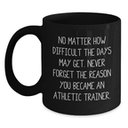 Inspirational Gifts from Friends to Athletic Trainer Graduation Unique Unique Mugs - Never Forget Quote - Main