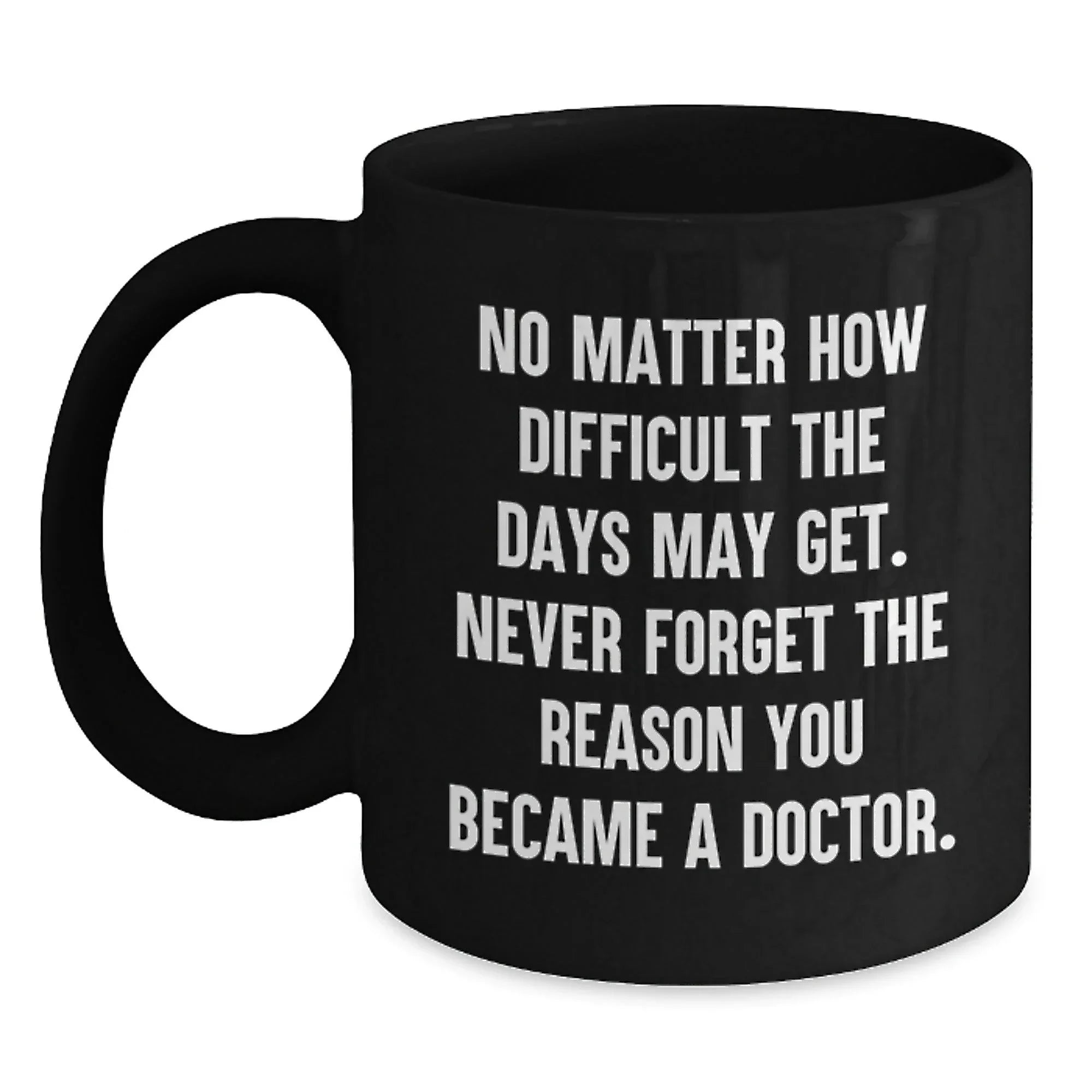 Funny Inspirational Doctor Gifts from Family for Doctor Men Black Coffee Mug Christmas Unique Gifts