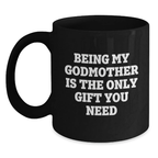Funny Godmother Black Coffee Mugs Gifts from Family for Graduation Unique Gift Ideas - Main