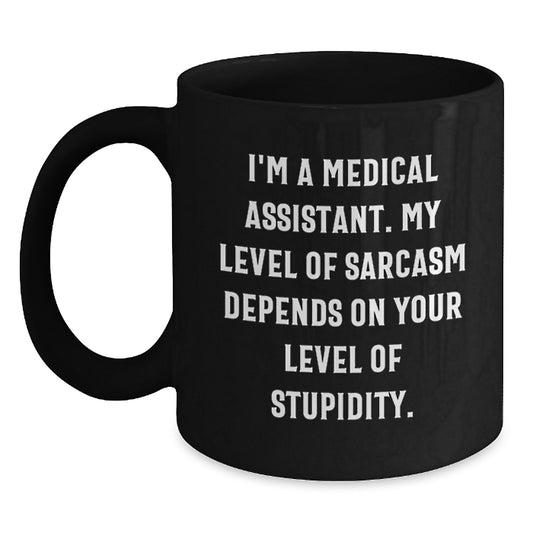 Funny Medical Assistant Gifts for Men - I'm A Medical Assistant Gifts from Friends, Black Coffee Mug, Christmas Unique Gifts - Main