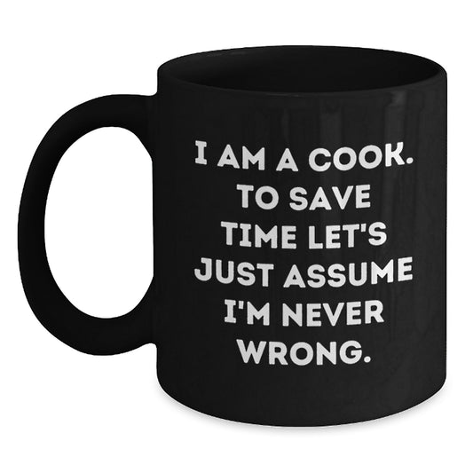 Gifts from Friends for the Cook in Your Life - Funny Black Coffee Mug for Christmas - Main