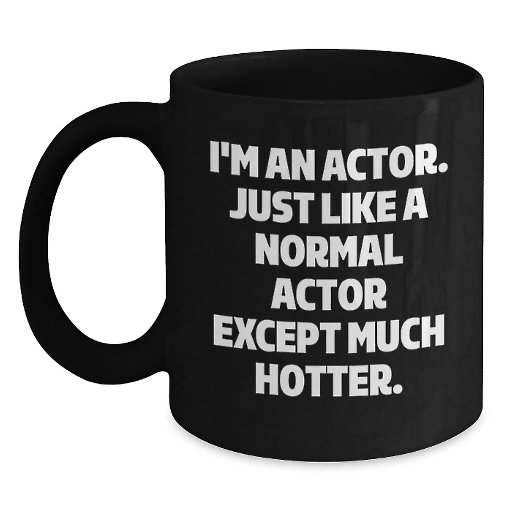 Actor Keepsake Black Coffee Mug for Him Graduation Gift with 11oz - Main