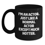 Actor Keepsake Black Coffee Mug for Him Graduation Gift with 11oz - Main