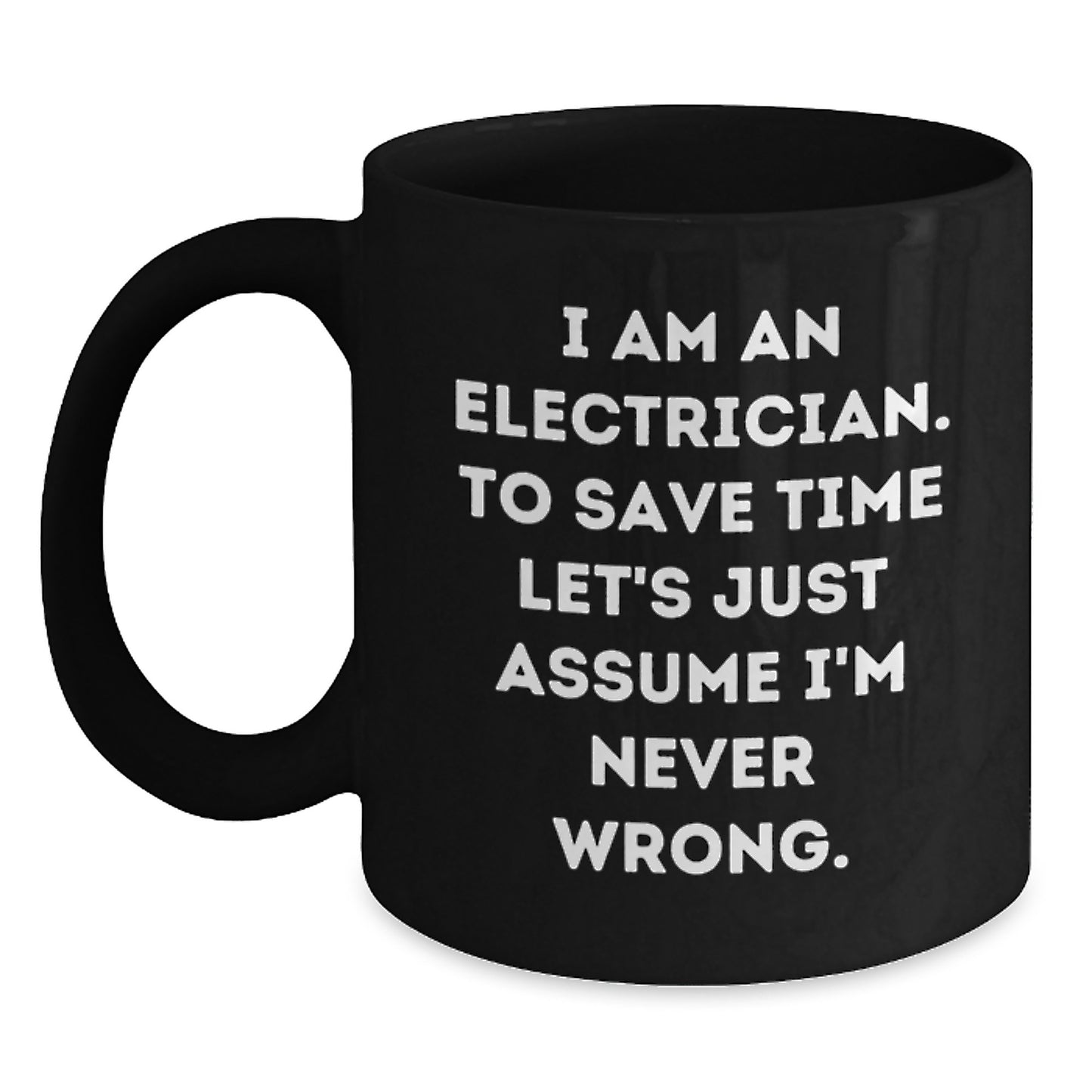 Electrician Humor Christmas Unique Gifts for Men Funny Black Coffee Mug, Gifts from Family to Electrician, Unique Christmas Unique Gift Ideas for Electrician Friends - Main