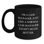 Case Manager Gifts, Funny Black Coffee Mug for Graduation, Gifts from Friends to Case Manager, 'I'm A Case Manager...' - Main