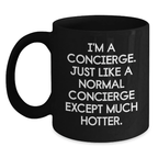 Personalized Concierge Gifts for Her, Funny Black Coffee Mug with Hot Quote, Gifts from Friends for Women on Graduation Day - Main