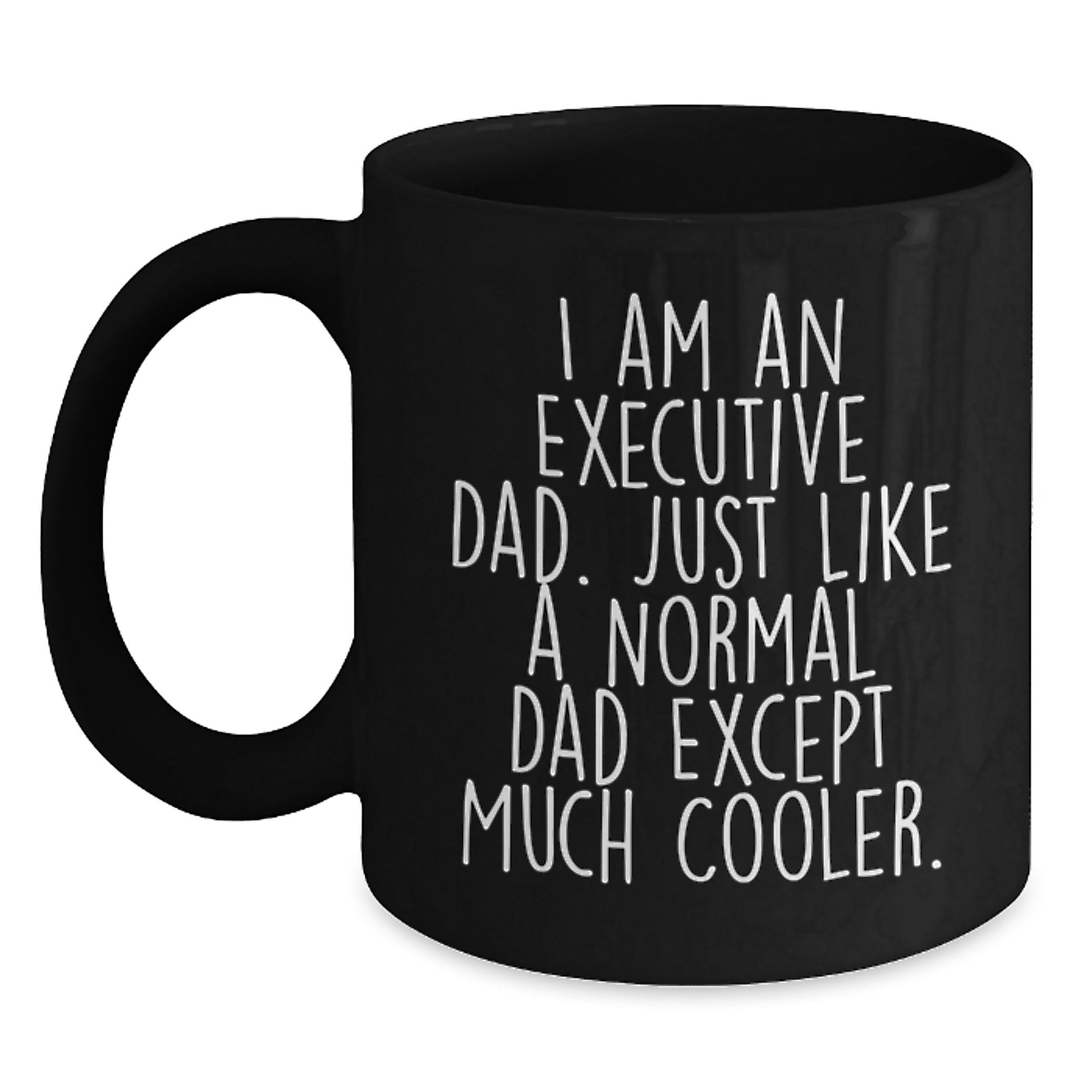 Executive Black Coffee Mug Funny Dad Gift for Him from Family Friends Coworkers - Main