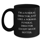 Funeral Director Keepsake Premium Black Coffee Mug Birthday Gift for Him - Main