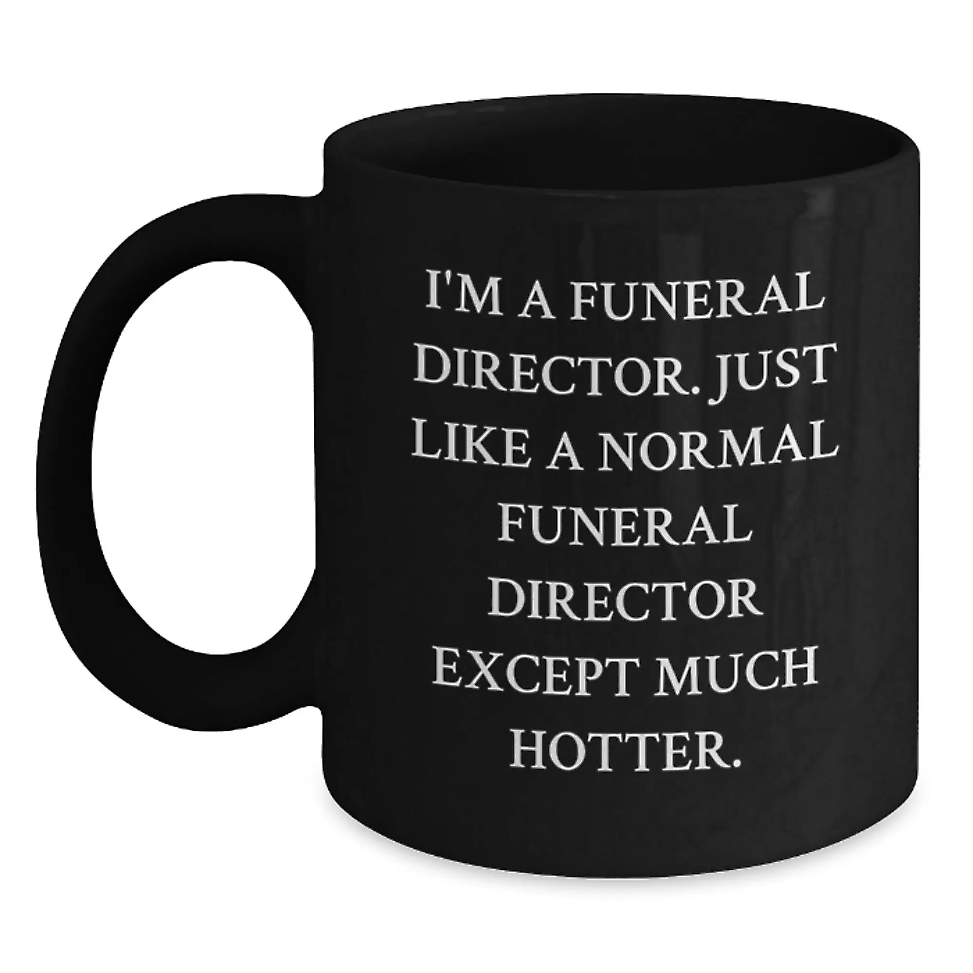 Funeral Director Keepsake Premium Black Coffee Mug Birthday Gift for Him - Main