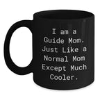 Funny Guide Mom Gifts for Women from Mom, Black Coffee Mug, Christmas Unique Presents for Guide Lover