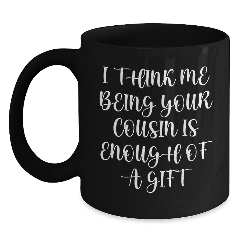 Cousin Keepsake Black Coffee Mug for Him Birthday Gift - Main