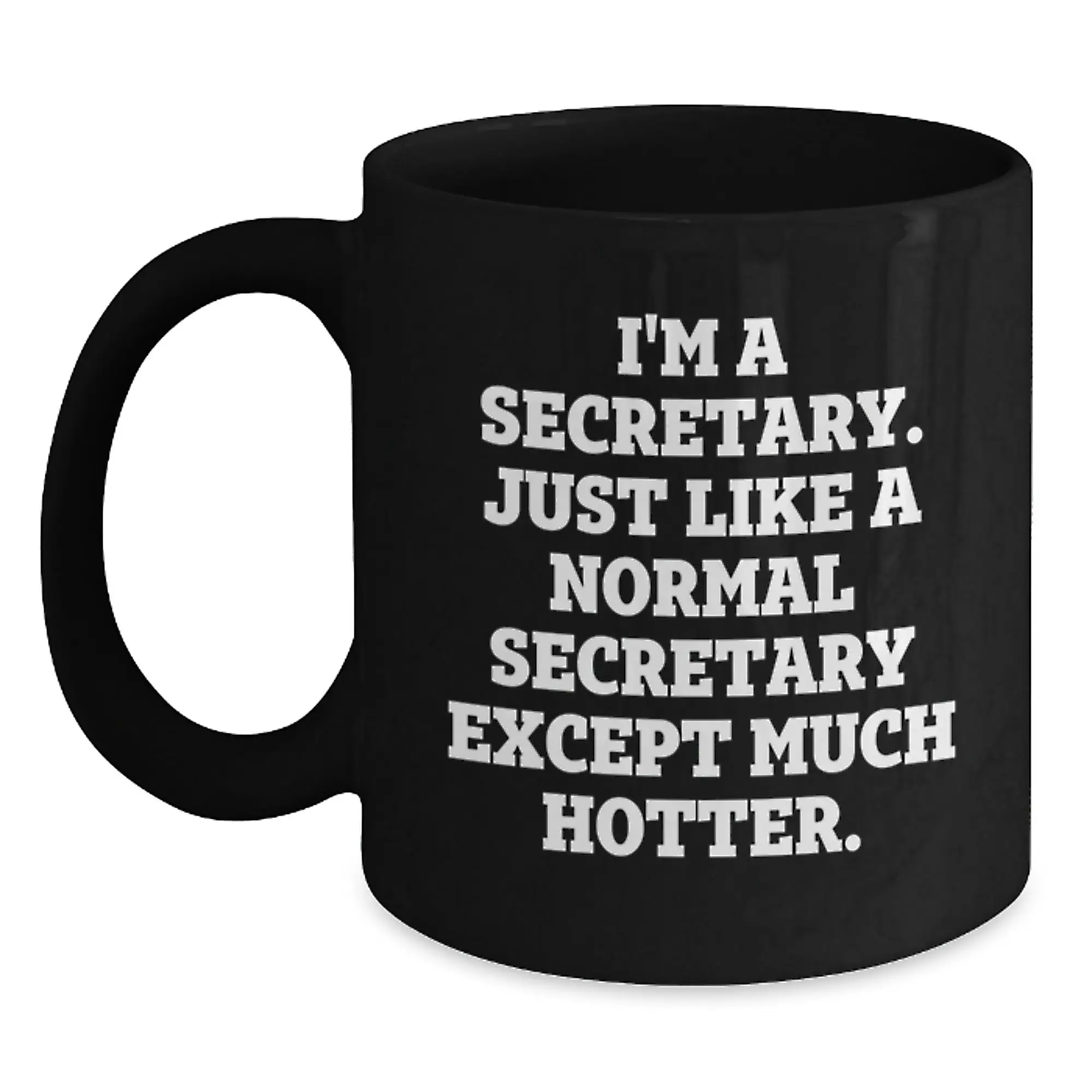 Funny Secretary Gifts from Friends for Secretary - Cute Black Coffee Mug for Secretary Graduation Unique Gifts - Main
