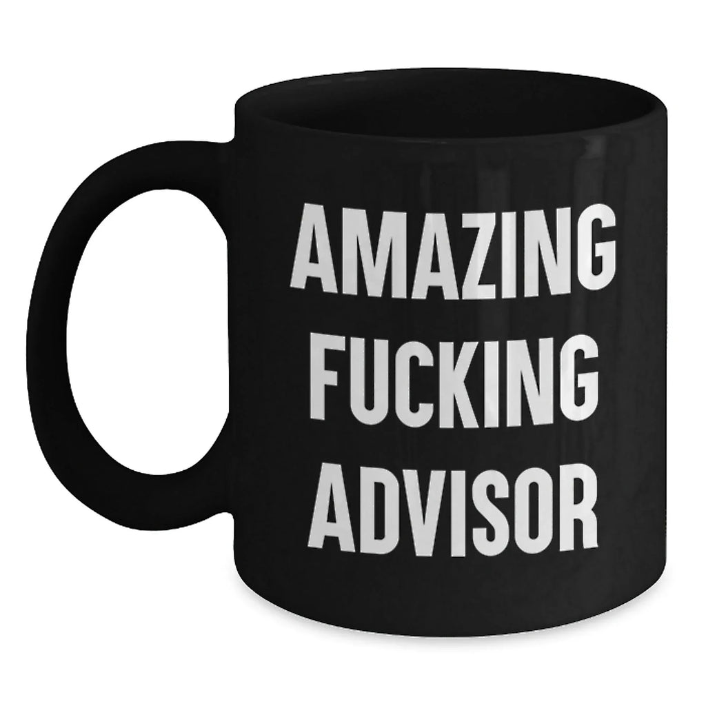 Funny Gifts from Friends to Men Advisor, Black Coffee Mugs for Advisors, Christmas Unique Gifts