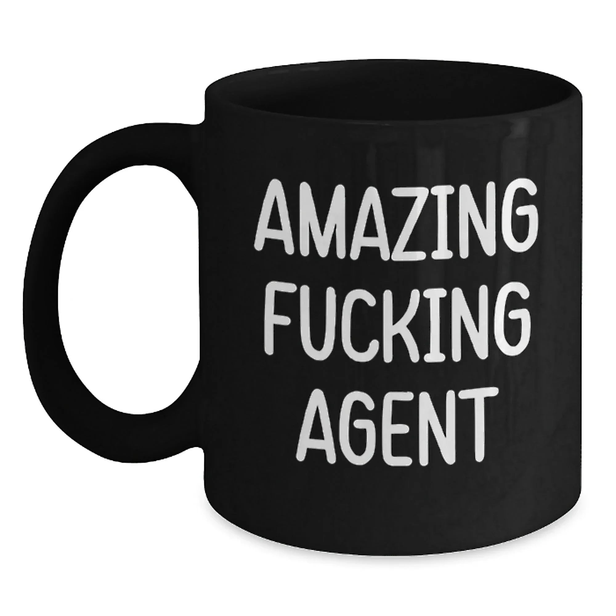 Amazing F--king Agent Black Coffee Mugs for Christmas Unique Gifts from Friends to Agent
