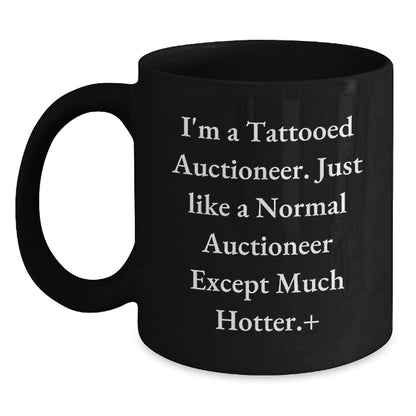 Funny Auctioneer Gifts for Men, Unique Black Coffee Mugs by Friends, Christmas Unique Gifts from Family to Auctioneer - Main