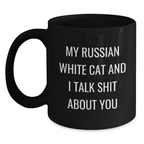 Funny Russian White Cat Mugs Gifts from Friends for Russian White Cat Lovers Graduation Unique - Main