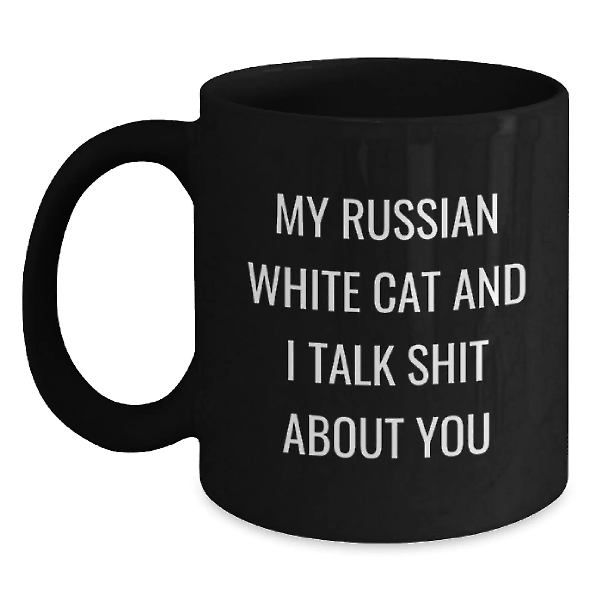 Funny Russian White Cat Mugs Gifts from Friends for Russian White Cat Lovers Graduation Unique - Main