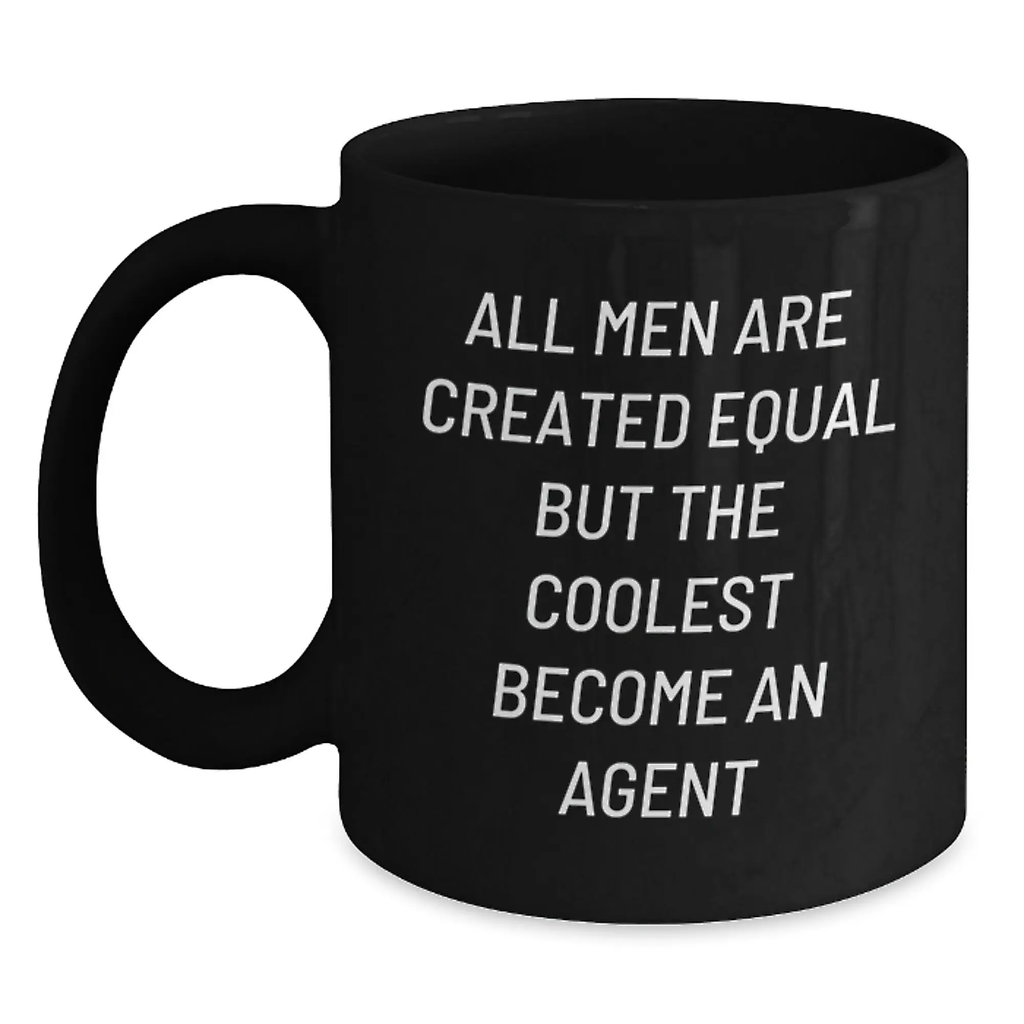 Agent Keepsake Black Coffee Mug for Him 11oz Birthday Gift - Main