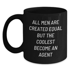 Agent Keepsake Black Coffee Mug for Him 11oz Birthday Gift - Main
