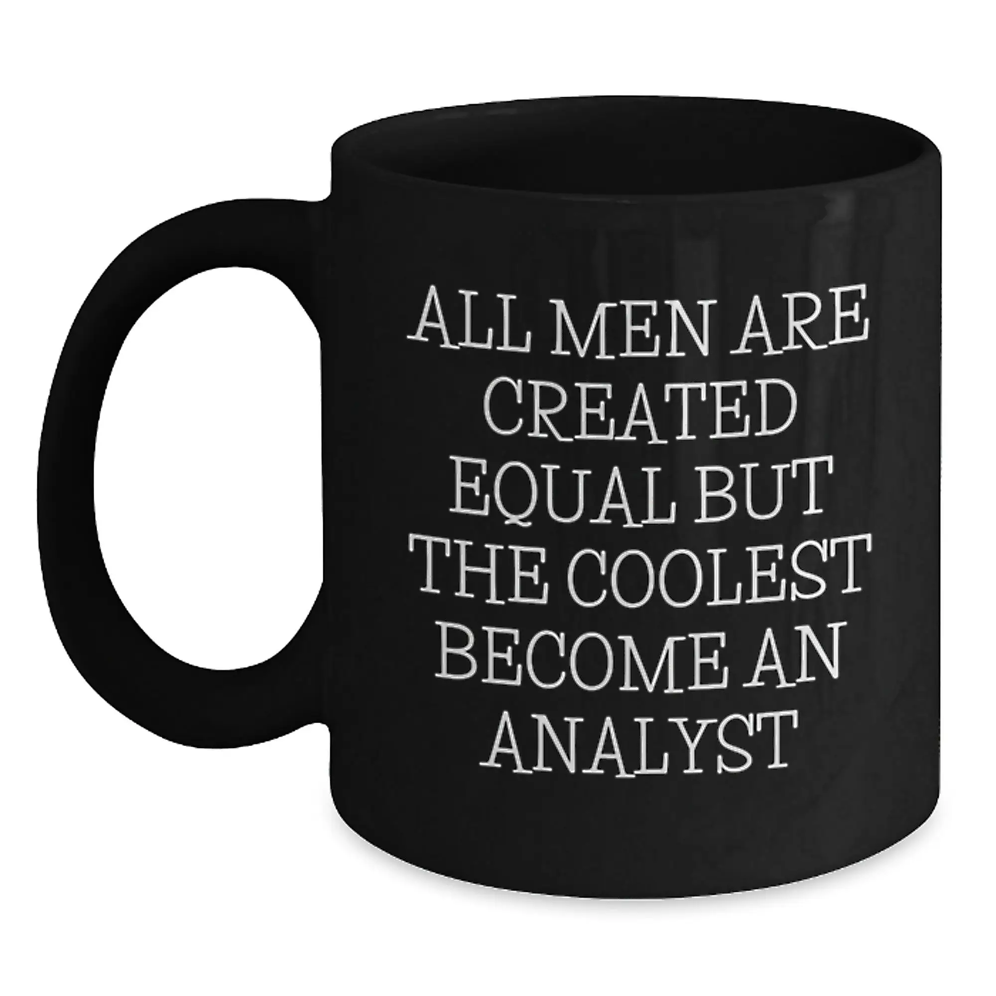 Analyst Keepsake Premium Black Coffee Mug for Him Graduation Gift - Main
