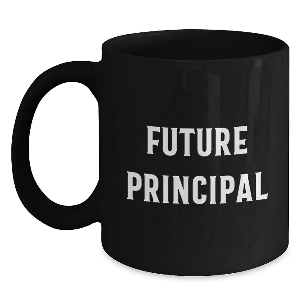 Funny Principal Gifts from Friends, Black Coffee Mug for Future Principal's Birthday, 'You're the Principal, I'm Just Here for the Coffee'