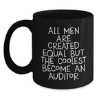 Funny Auditor Quotes Gifts from Men for Auditor Friends Black Coffee Mug Graduation Unique Gifts - Main
