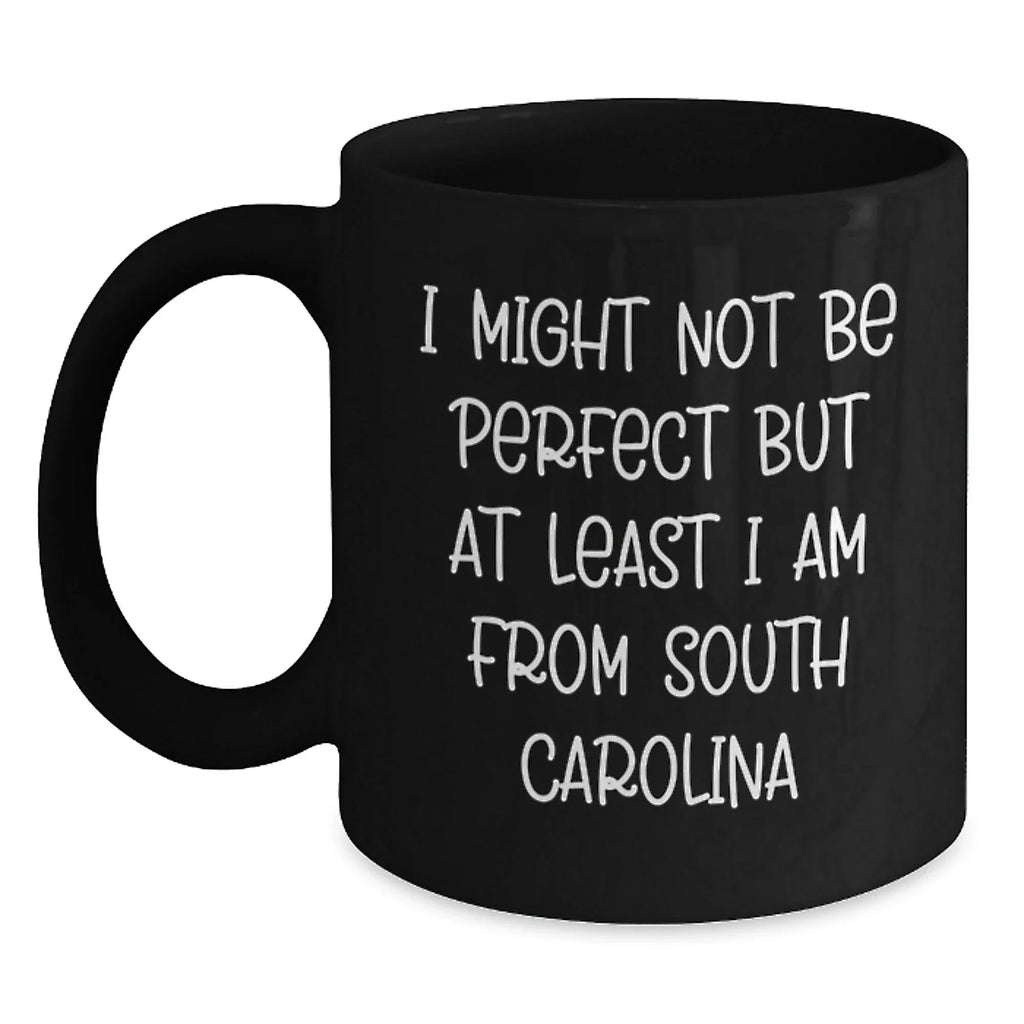 South Carolina Humor Gifts from Friends and Family, Funny Black Coffee Mug, Perfect for Christmas Unique Gifts for South Carolina Men and Women