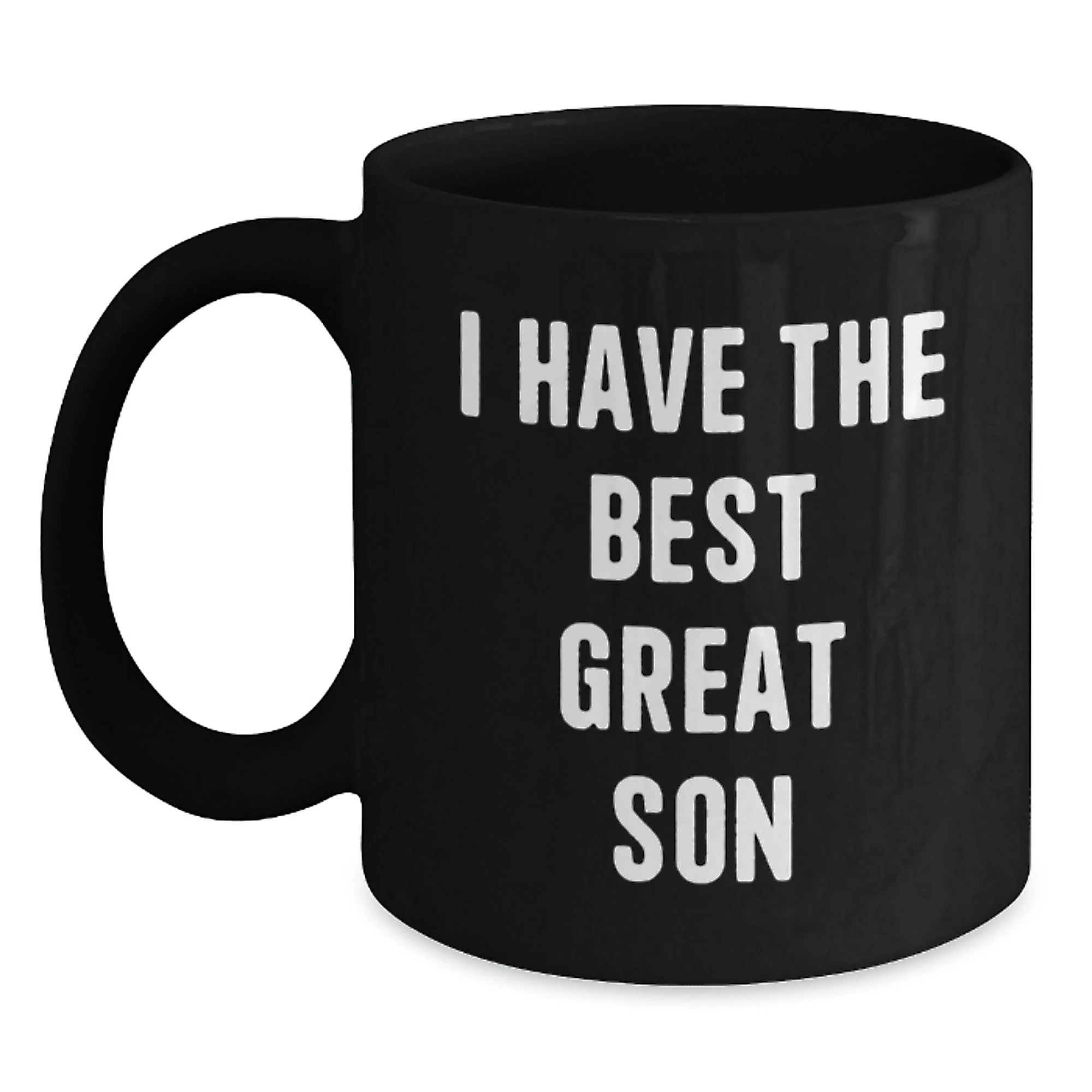 Funny Son Gifts from Mom, I Have The Best Great Son Black Coffee Mug, Perfect for Mother's Day - Main
