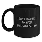 Funny Massachusetts Black Coffee Mugs Gifts from Friends and Family for Massachusetts Lovers, Christmas Unique Presents