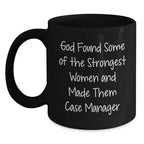 Funny Case Manager Gifts, Inspirational Mug for Case Manager Women, Black Coffee Mug with Christmas Cheer