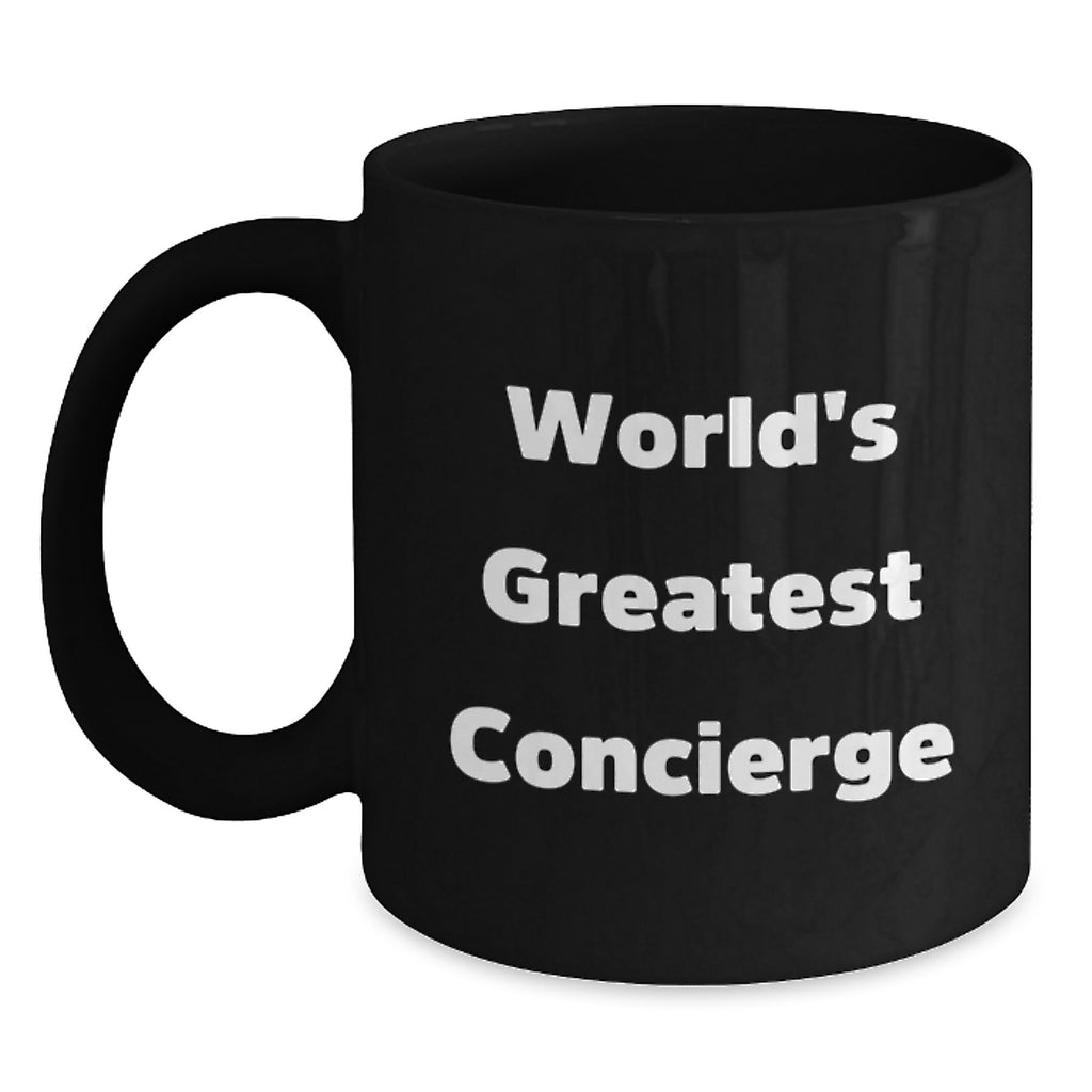Concierge Gift for Him - World's Greatest Keepsake Black Coffee Mug - Main