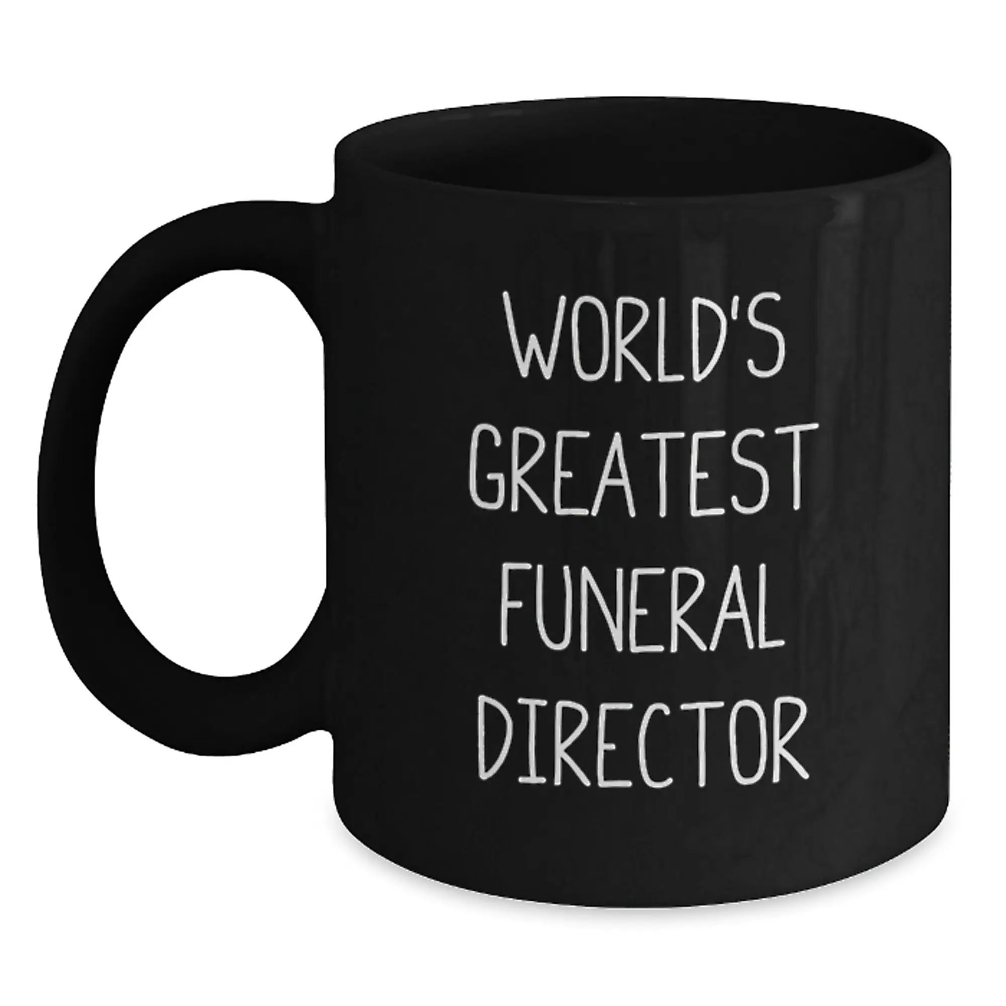 Funeral Director Gifts from Men, Funny 'World's Greatest' Black Coffee Mug for Funeral Director, Unique Father's Day Unique Gifts - Main