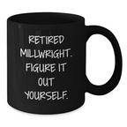 Gifts from Friends for Millwrights, Funny Millwright Coffee Mug, Inspirational Quotes for Graduation, Black Coffee Mug for Men - Additional