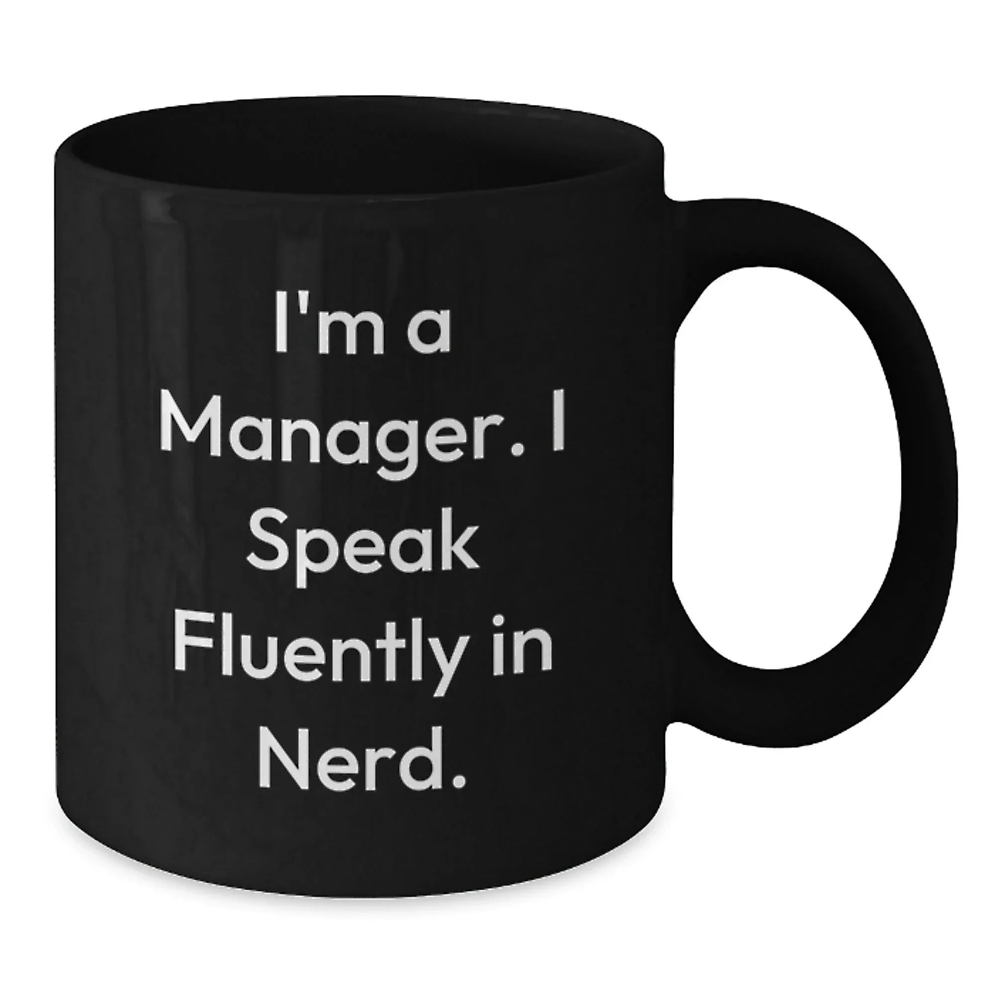Funny Manager Gifts from Friends, Black Coffee Mug for Men, Inspirational Quote for Christmas Unique Presents