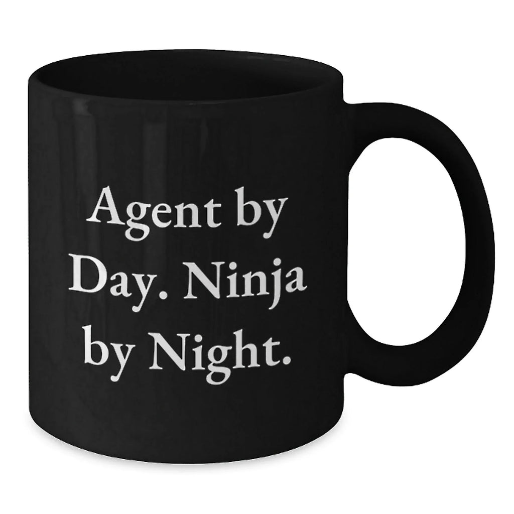 Agent Gifts for Men - Funny Quote Black Coffee Mug, Christmas Unique Gifts from Friends and Family, 11oz or 15oz