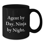 Agent Gifts for Men - Funny Quote Black Coffee Mug, Christmas Unique Gifts from Friends and Family, 11oz or 15oz