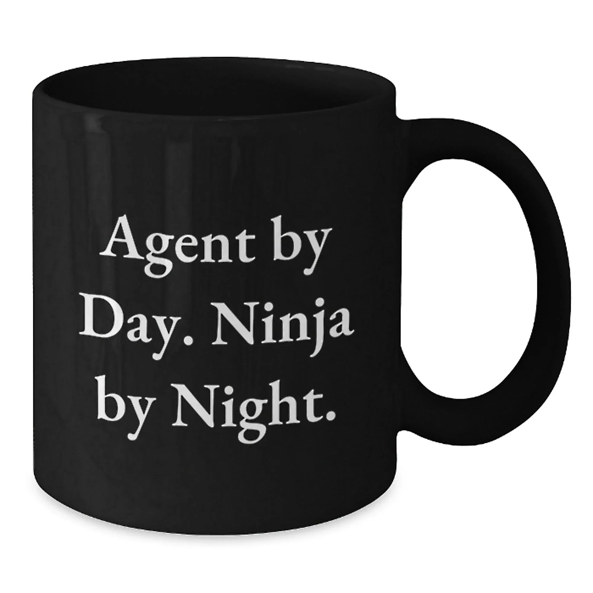 Agent Gifts for Men - Funny Quote Black Coffee Mug, Christmas Unique Gifts from Friends and Family, 11oz or 15oz