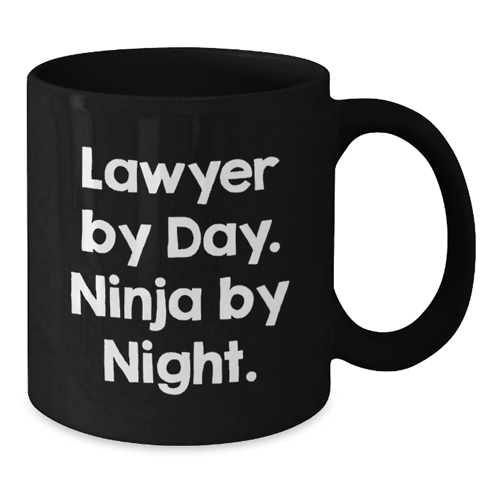 Funny Lawyer Gifts from Men to Lawyer Friends for Graduation Unique - Lawyer By Day. Ninja By Night. Black Coffee Mug - Additional